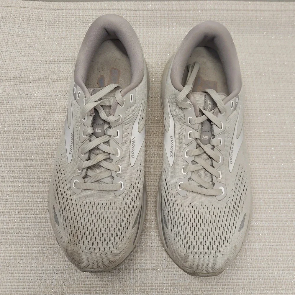 Brooks Ghost 15 Womens Running Shoes 9 Wide D Oyster Yucca 1203801D112